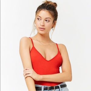 Tomato knit bodysuit